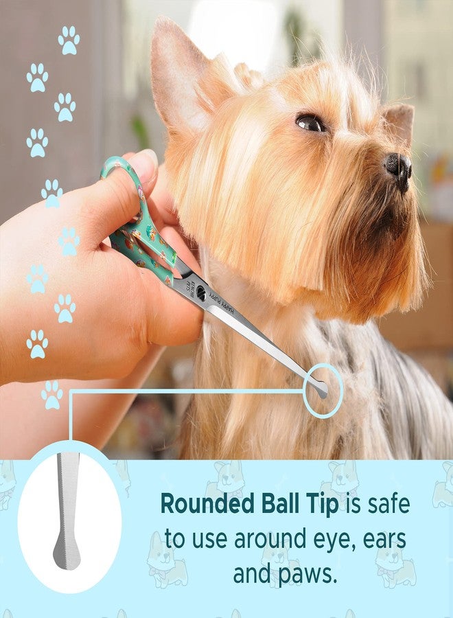 Kenchii Happy Puppy Ball Tip Shears for Dogs | Pet Grooming Essentials | Stainless Steel Trimming Scissors With Safety Blunt Tip | Dog Grooming Tools | 5.5 In - Image 2